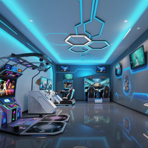 其它科技展厅 未来科技感室内娱乐空间3D模型3D模型免费下载_3dmax模型_3D艺墅网